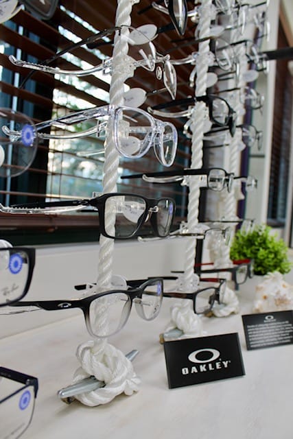Close up photo of our eye glasses display area.